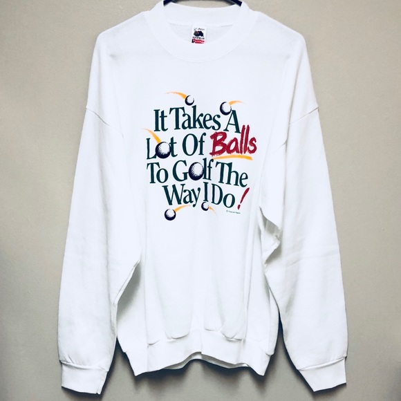 Vintage Other - {Vintage} Men’s Golf Humor White Golfer Crewneck